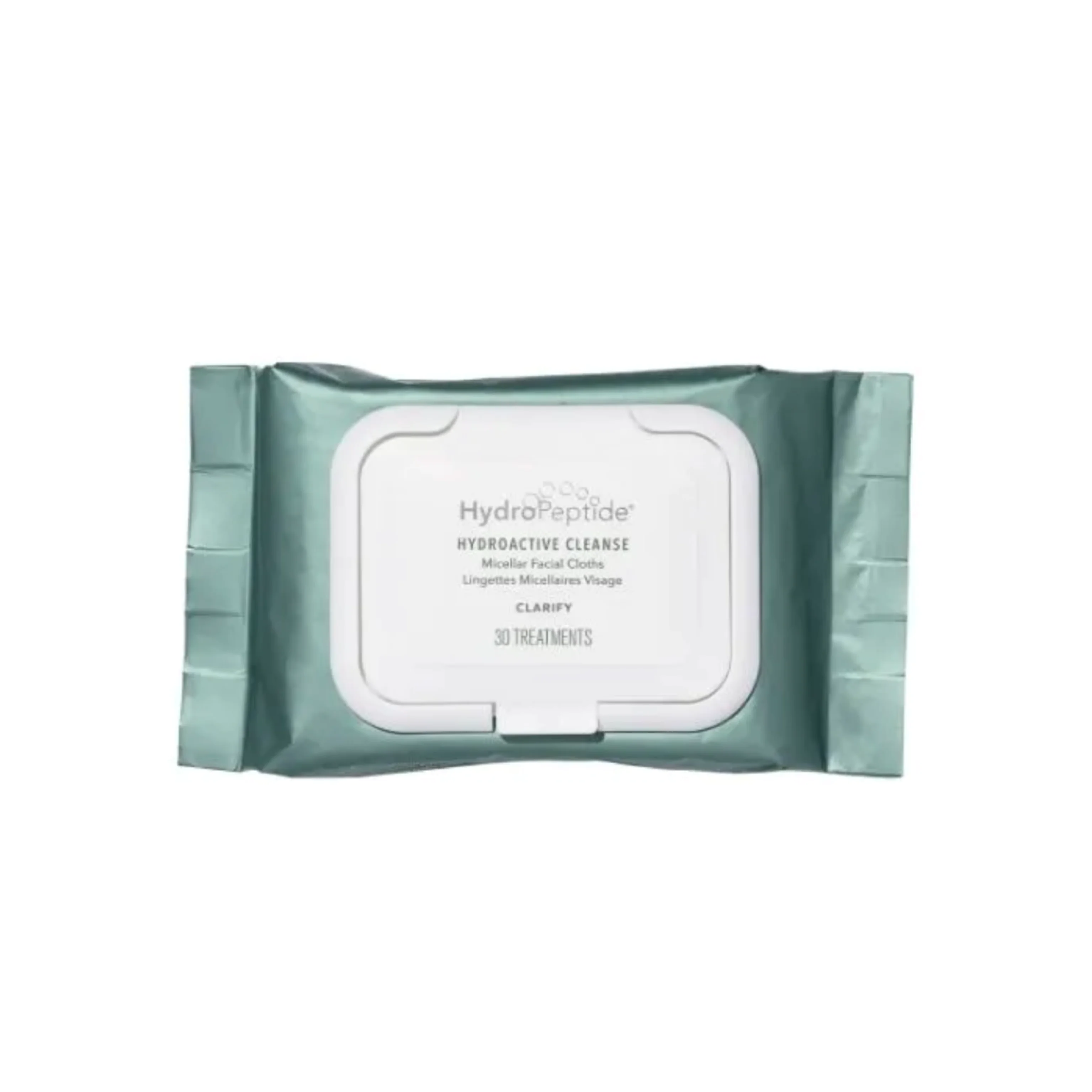 HydroActive Cleanse Micellar 30 салфеток Мицеллярные очищающие с  умной формулой воды и пептидами для демакияжа и восстановления Уход для лица Фотография