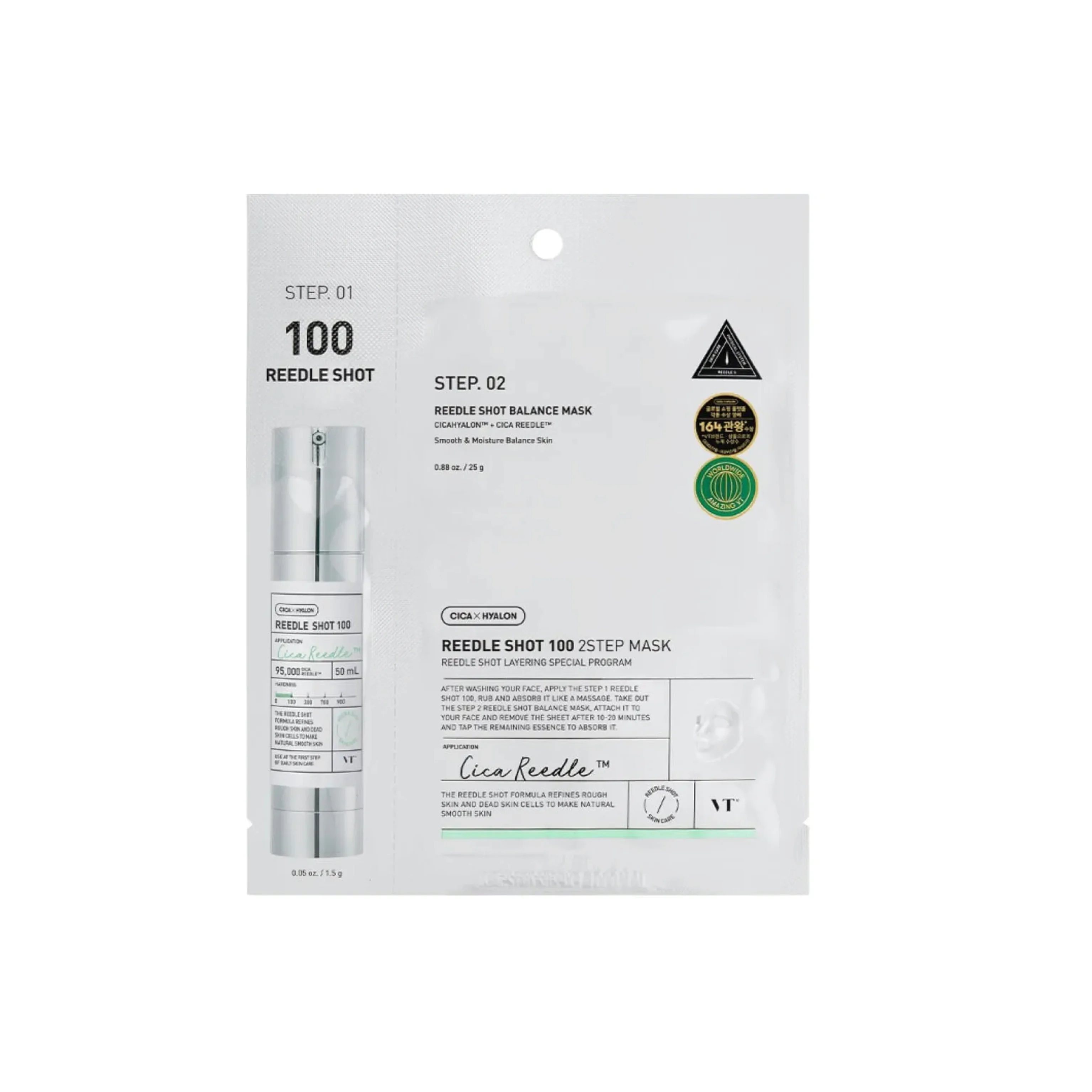 VT COSMETICS REEDLE SHOT 100 BALANCE MASK (балансирующая двухфазная маска с микроиглами) Маски, патчи Фотография
