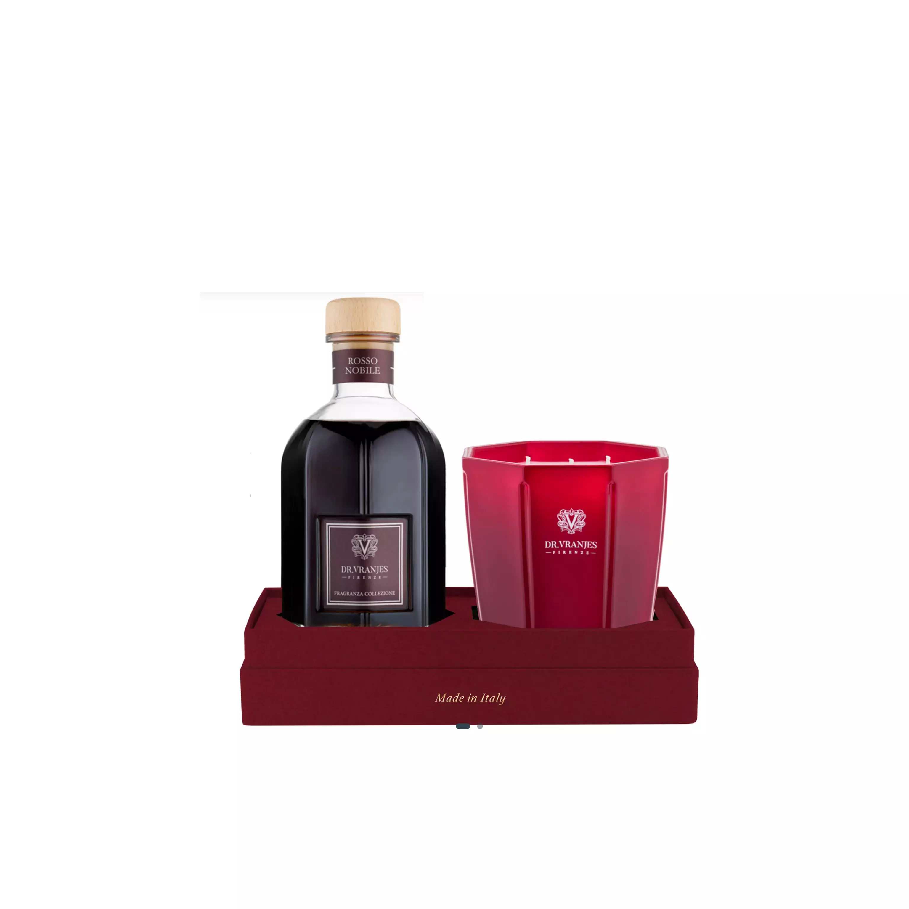 Подарочный набор Rosso Nobile Диффузор 250 мл + Ароматическая свеча 80 г Подарочный набор Rosso Nobile Диффузор 250 мл + Ароматическая свеча 80 г Ароматы для дома Фотография