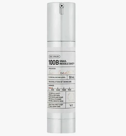 VT Cosmetics Snail Reedle Shot 100B,Бустер-сыворотка с микроиглами и муцином улитки 50 мл Уход для лица Фотография